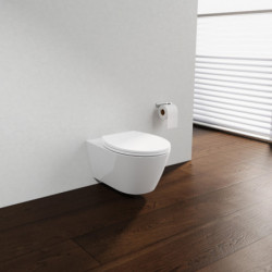 Duroplast WC-Sitz WHITE, flaches Design mit Absenkautomatik und Schnellverschluss