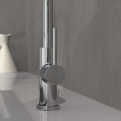 BOSTON mitigeur cuisine avec ressort en spirale, chrom&eacute;