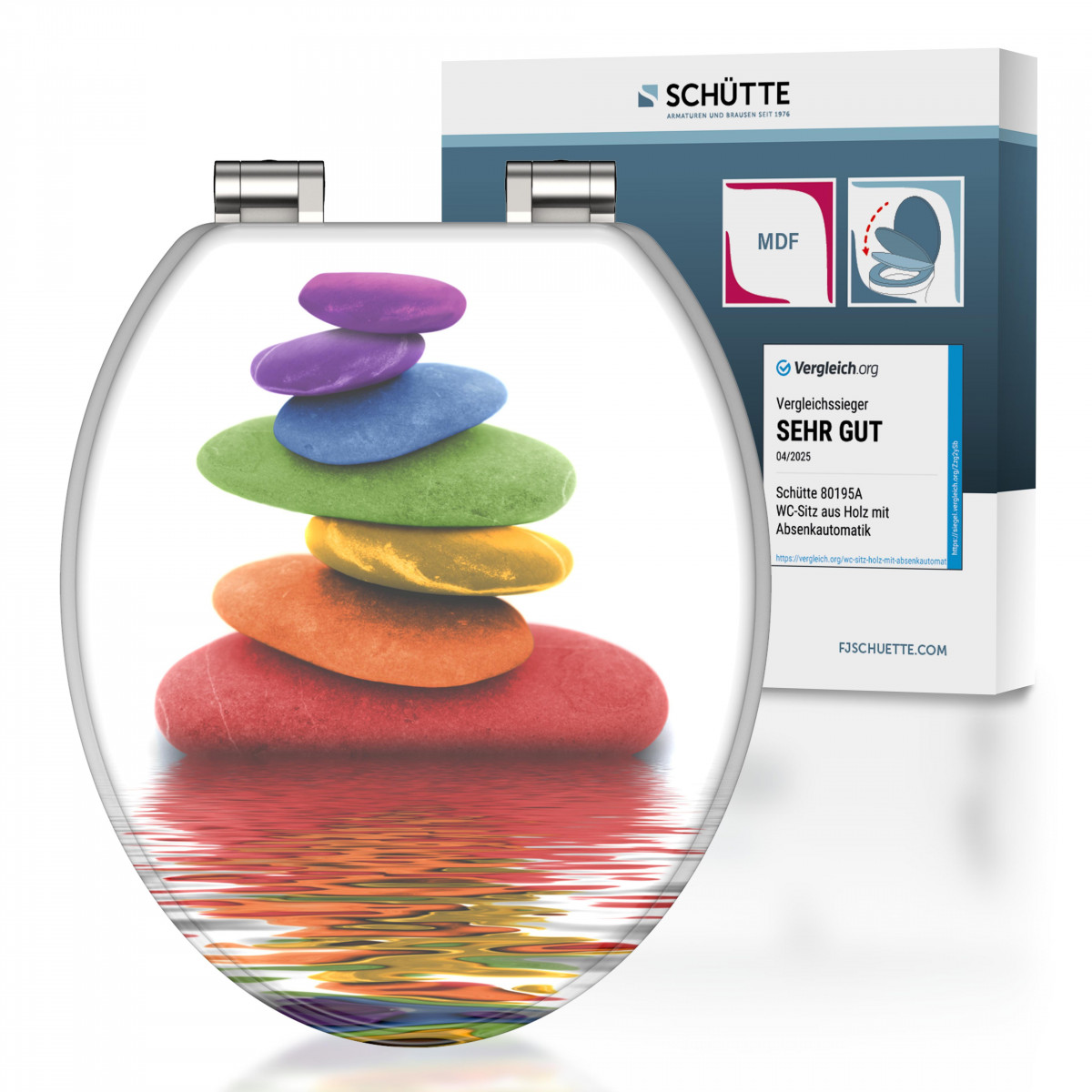 MDF WC-Bril COLORFUL STONES met Valrem