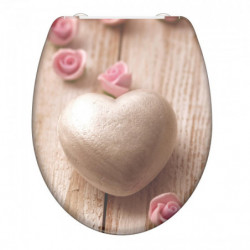 Abattant WC en Duroplast ROMANTIC avec Frein de Chute et D&eacute;clipsable