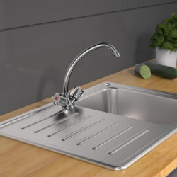 DUO MIX II Mitigeur cuisine basse pression, Chrom&eacute;