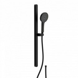 KARIBIK Set de douche &agrave; barres, noir mat