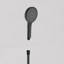 KARIBIK Set de douche &agrave; barres, noir mat