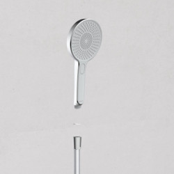 KARIBIK Shower rail set, chrome/ light grey