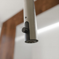 BLACKPOOL mengkraan keuken met uittrekbare uitloop, RVS look