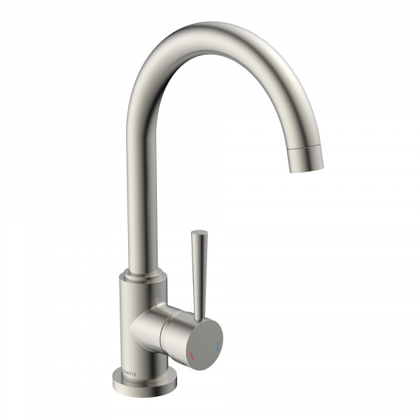 CORNWALL Sink mixer low pressure, stainless steel look