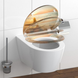 Abattant WC en Duroplast SEA STAR avec Frein de Chute et D&eacute;clipsable