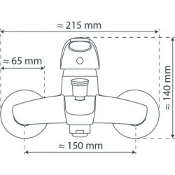 CALVINO Mitigeur de baignoire, Chrom&eacute;