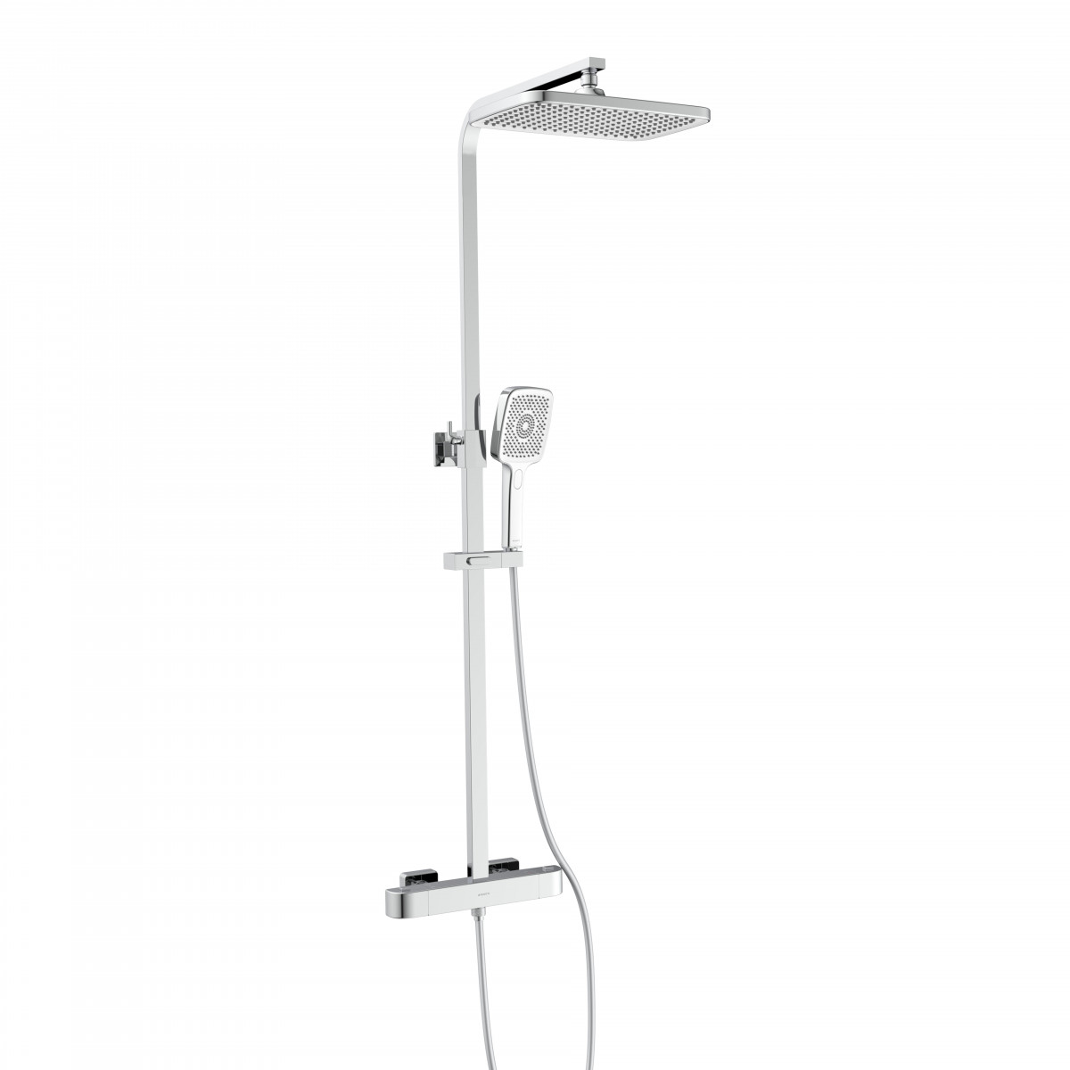 GRAN CANARIA Set douche de pluie avec Mitigeur thermostatique, Chromé