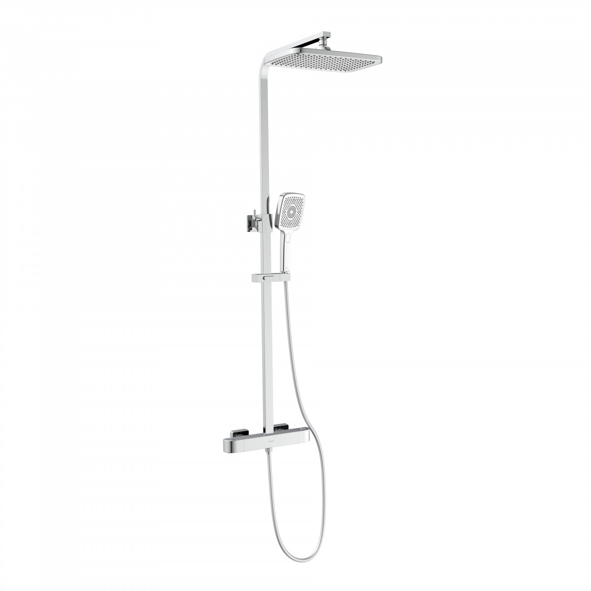 GRAN CANARIA Set douche de pluie avec Mitigeur thermostatique, Chromé