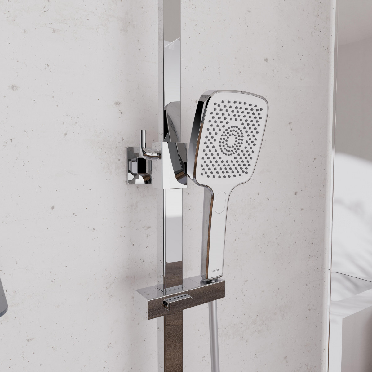 GRAN CANARIA Set douche de pluie avec Mitigeur thermostatique, Chromé