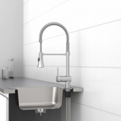 CORNWALL Sink mixer low pressure, chrome, with spiral spring