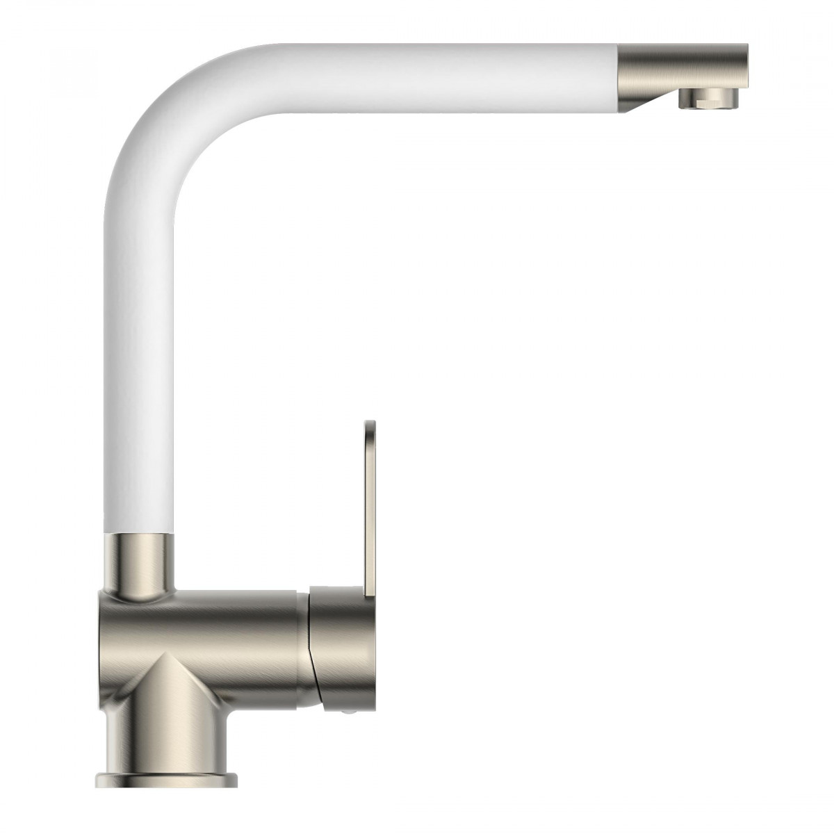 RIO Sink mixer, stainless steel look/white