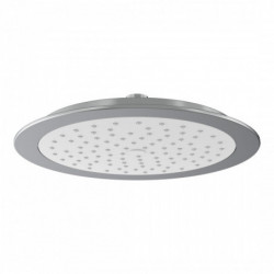 AQUASTAR Set de douche &agrave; l'envers avec tablette de douche, Chrom&eacute;/Blanc