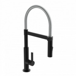 MIAMI Sink mixer, chrome/black matt, with spiral spring