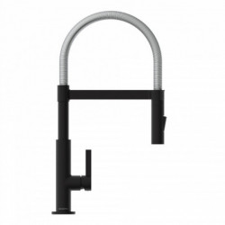 MIAMI Sink mixer, chrome/black matt, with spiral spring