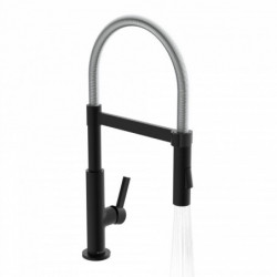 MIAMI Sink mixer, chrome/black matt, with spiral spring