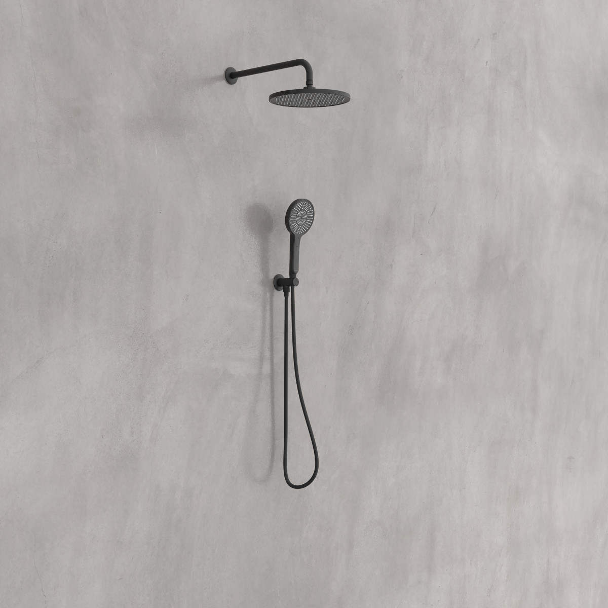 KARIBIK complete doucheset, zwart mat, voor de douche