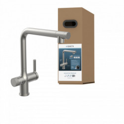 AQUASTAR PREMIUM, mitigeur d'eau p&eacute;tillante avec syst&egrave;me de refroidissement et de filtrage, aspect inoxydable