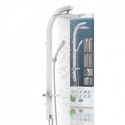 Set de douche &agrave; l'envers, Blanc