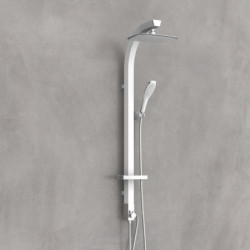Set de douche &agrave; l'envers, Blanc