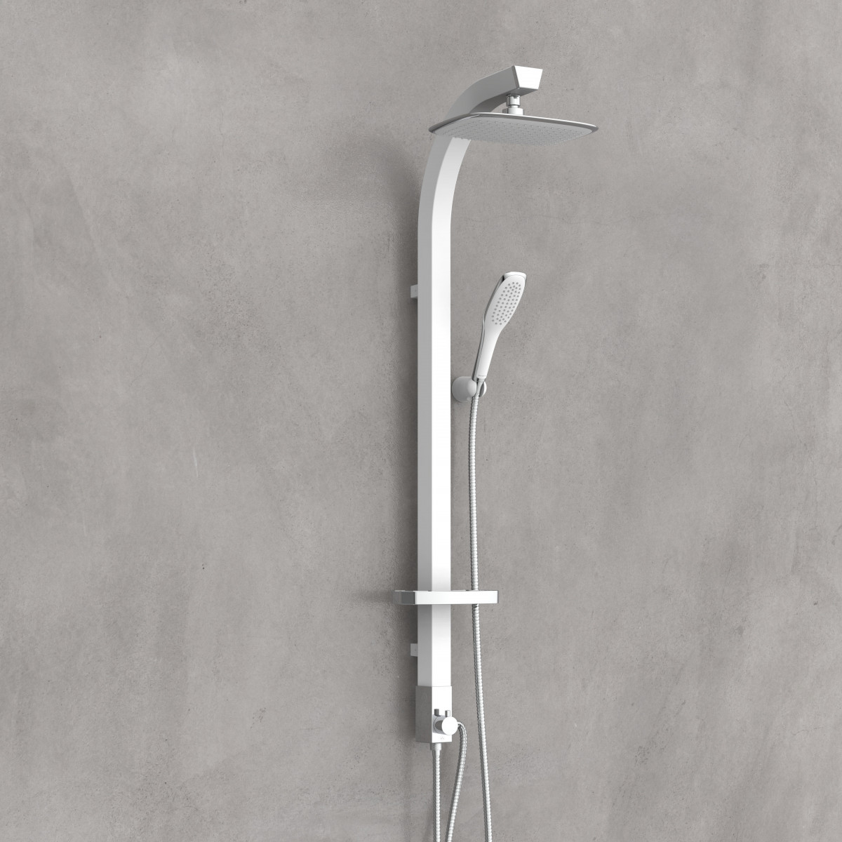 Overhead shower set, white