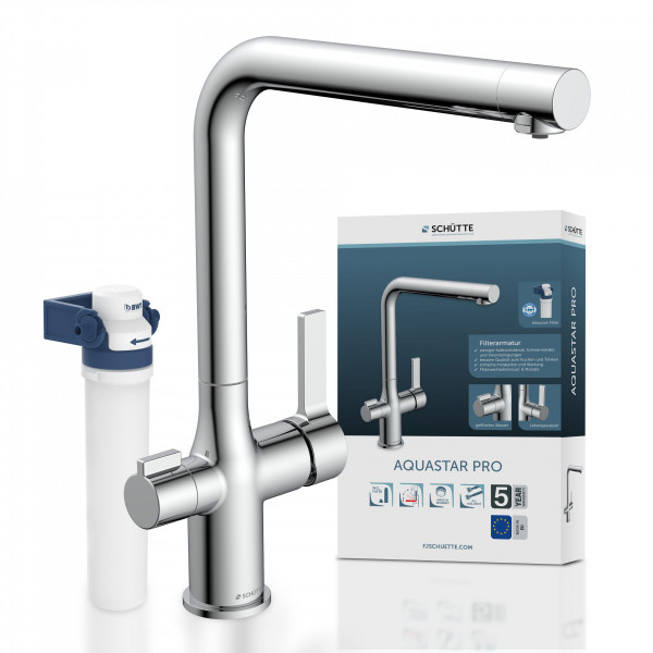 AQUASTAR PRO Sink mixer with filter system, Chrom