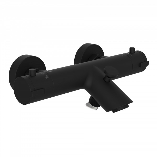 LONDON Thermostat Wannenf&uuml;llarmatur, Schwarz