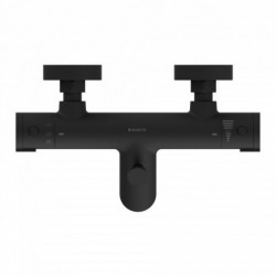 LONDON Thermostat Wannenf&uuml;llarmatur, Schwarz