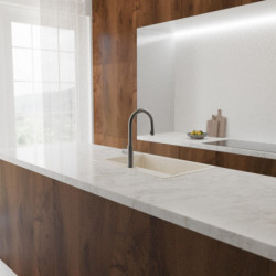 BLACKPOOL Spültischarmatur, Graphit matt, mit herausziehbarem Auslauf