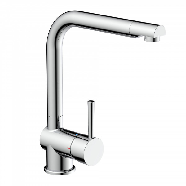 RIO mitigeur cuisine avec bec haut, chrom&eacute;