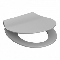 Abattant WC en Duroplast Extra Fin SLIM GREY avec Frein de Chute et D&eacute;clipsable