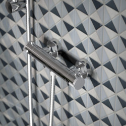 LONDON Mitigeur thermostatique de douche, Chrom&eacute;