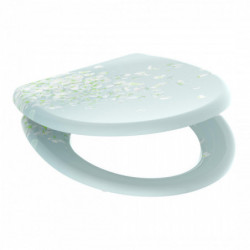 Abattant WC en Duroplast FLOWER IN THE WIND avec Frein de Chute et D&eacute;clipsable