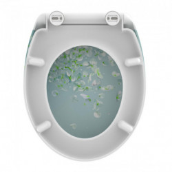 Abattant WC en Duroplast FLOWER IN THE WIND avec Frein de Chute et D&eacute;clipsable
