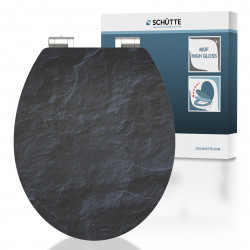 MDF HG Toilet Seat BLACK STONE with Soft Close