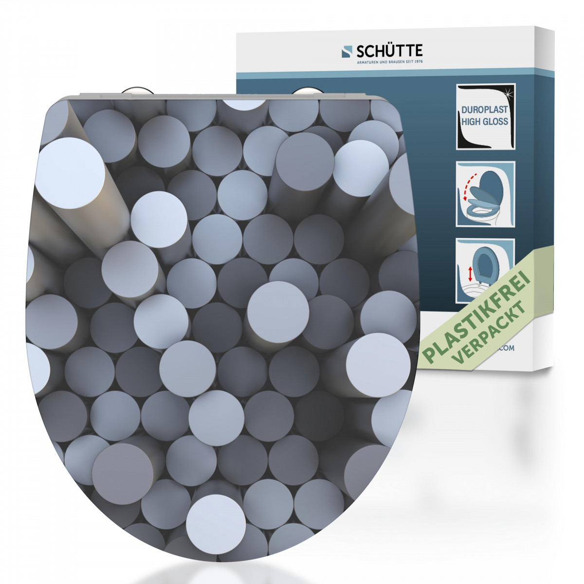 Duroplast HG Toilet Seat ROUND DIPS with Soft Close and Quick Release
