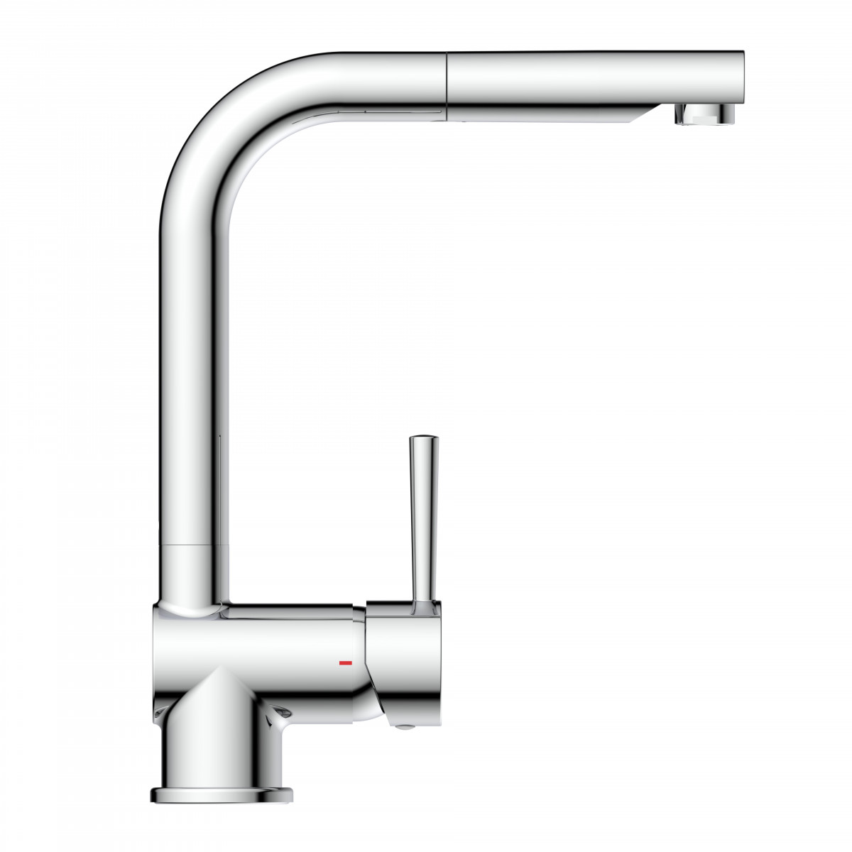 LONDON mengkraan keuken met uittrekbare uitloop, chroom