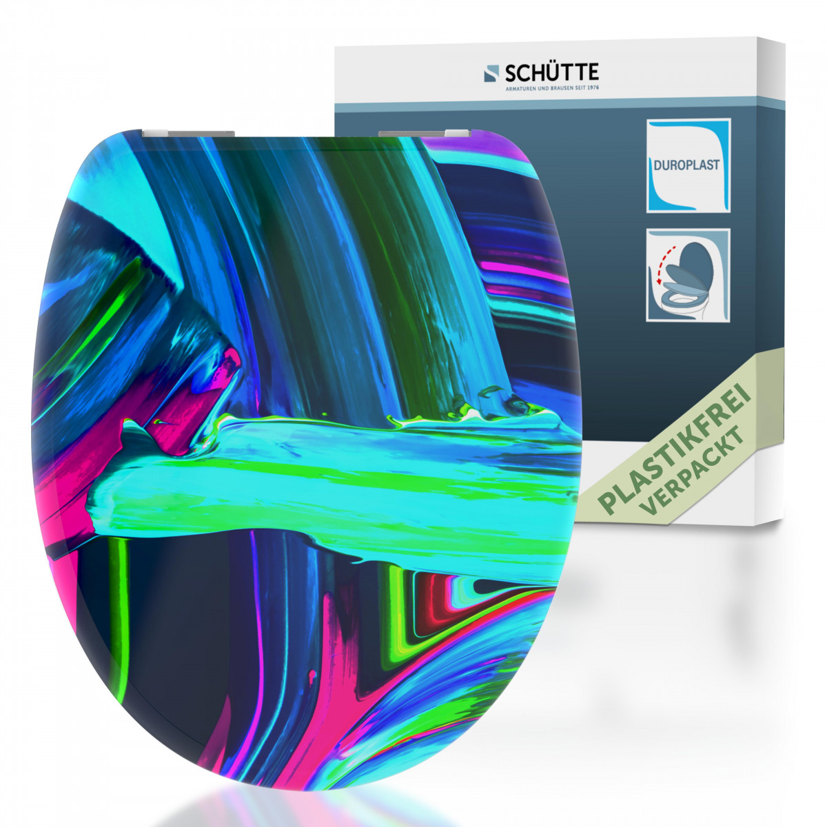 Duroplast Toilet Seat NEON PAINT with Soft Close