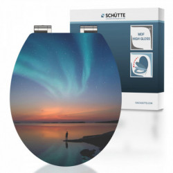MDF High Gloss WC-Sitz POLAR LIGHTS, mit Absenkautomatik