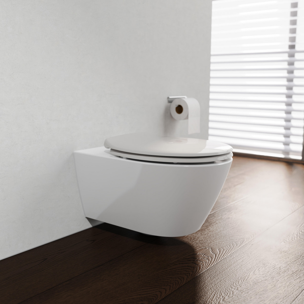 Duroplast WC-Bril WHITE PREMIUM, met valrem