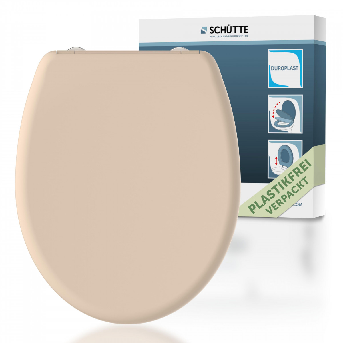 Duroplast Toilet Seat BEIGE with Soft Close and Quick Release