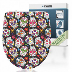 Abattant WC en Duroplast HG CRAZY SKULL avec Frein de Chute et Déclipsable