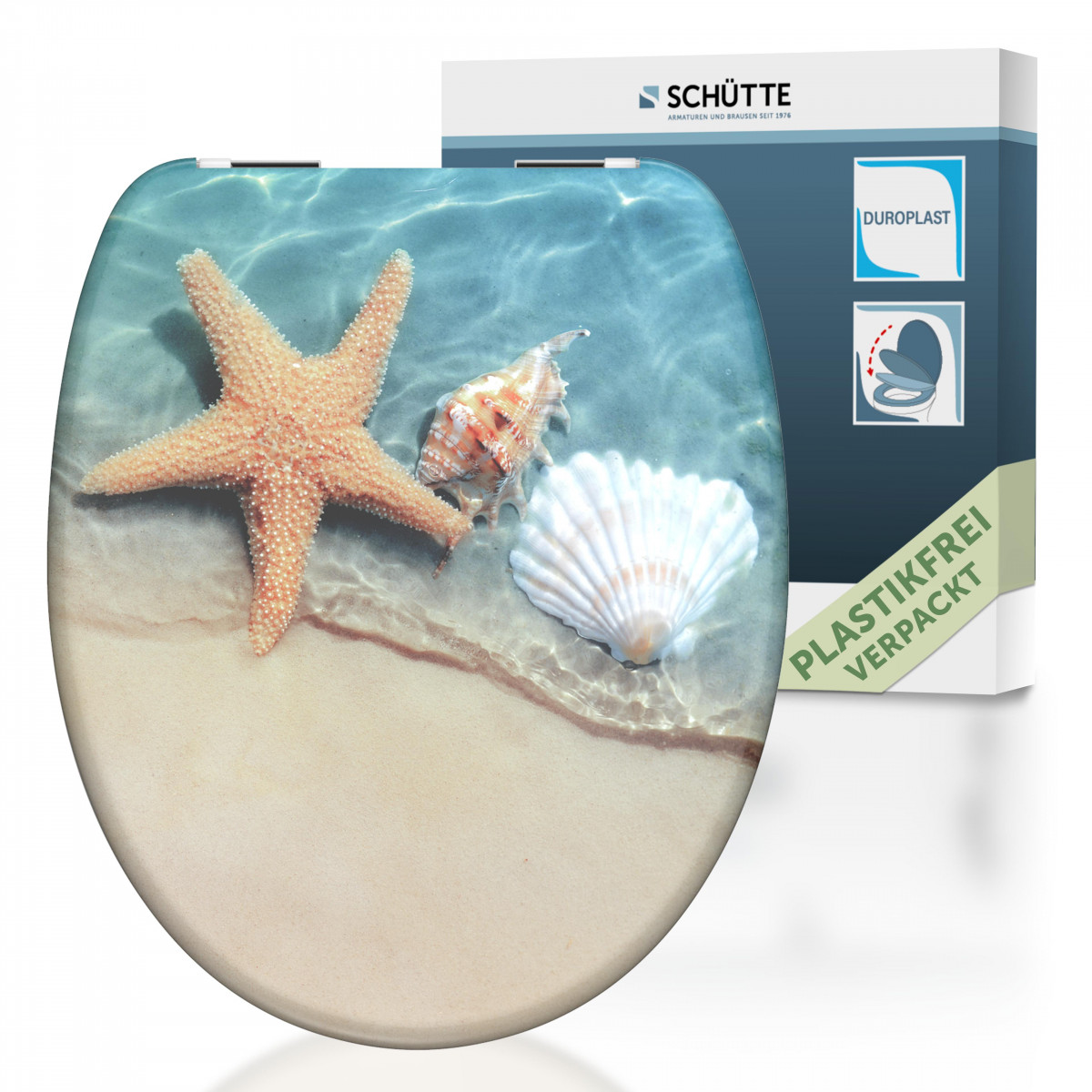 Abattant WC en Duroplast BEACH avec Frein de Chute