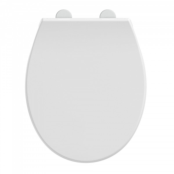 Abattant WC en Thermoplast WHITE PREMIUM, avec frein de chute et déclipsable
