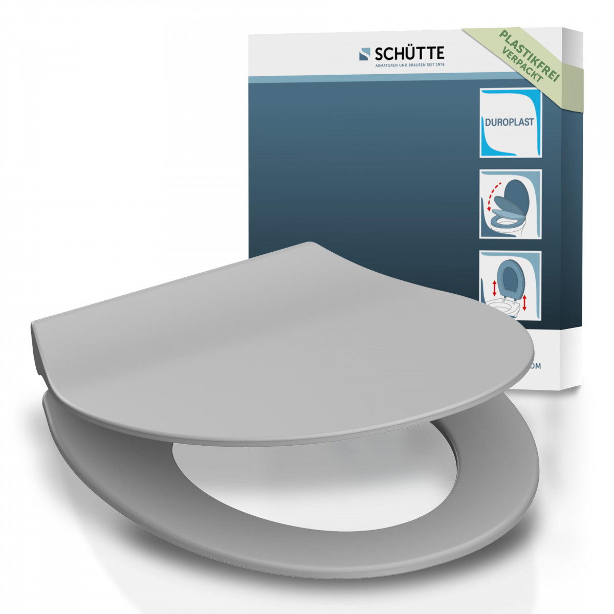 Duroplast Toilet Seat Ultra Thin SLIM GREY with Soft Close and Quick Release