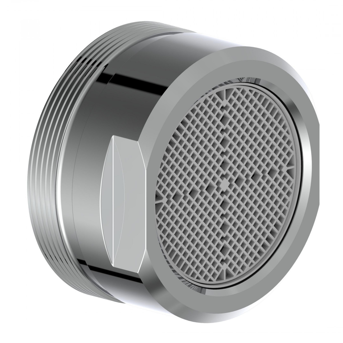 Buse mélangeuse avec boîtier, aspect inox, M18x1 FE - 00635
