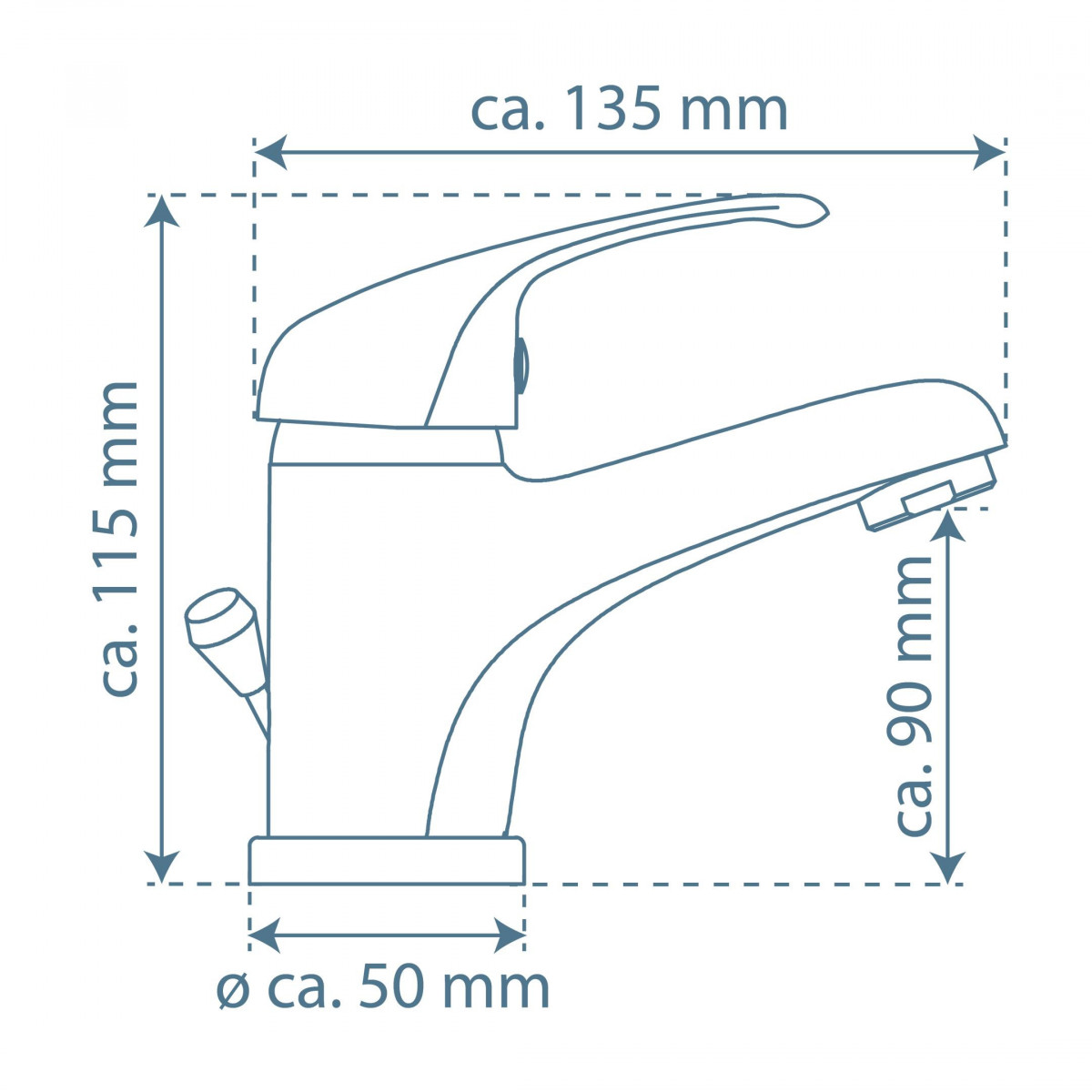 ATHOS Wash basin mixer, chrome