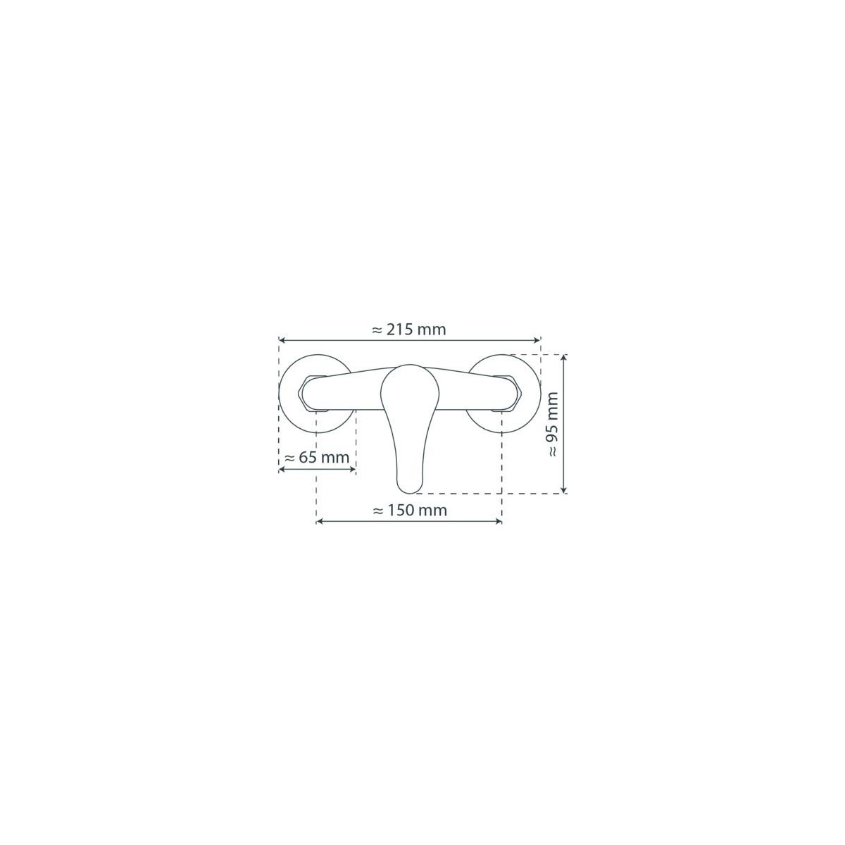 ATHOS Shower mixer, chrome