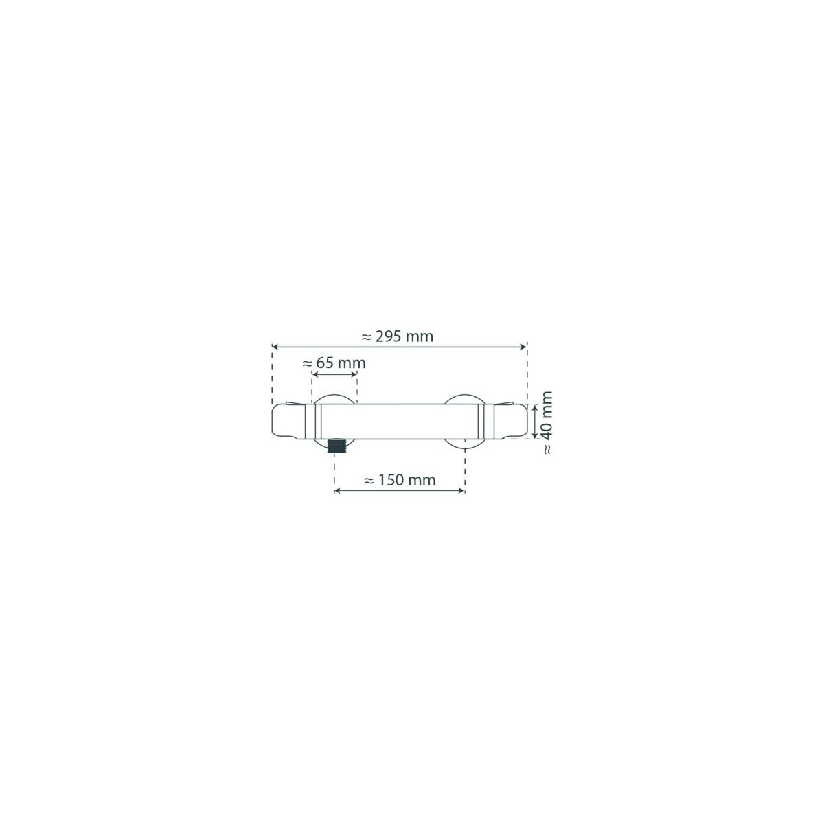 VINEA Thermostatic shower mixer, chrome